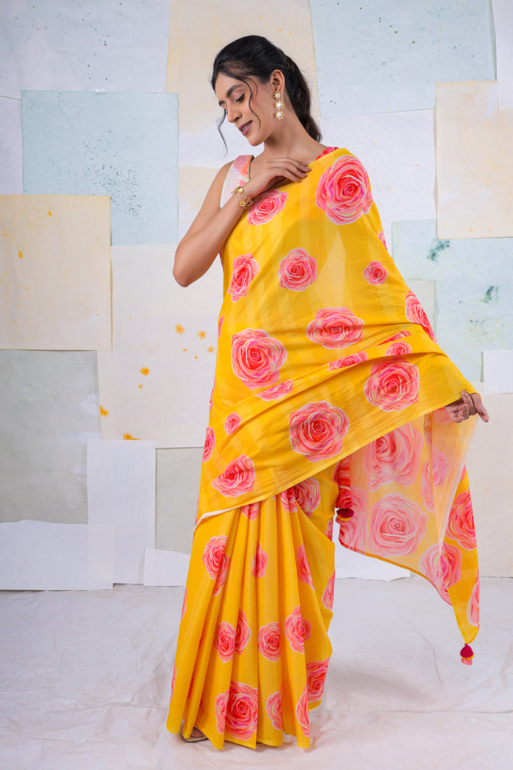 Mango bella rose saree