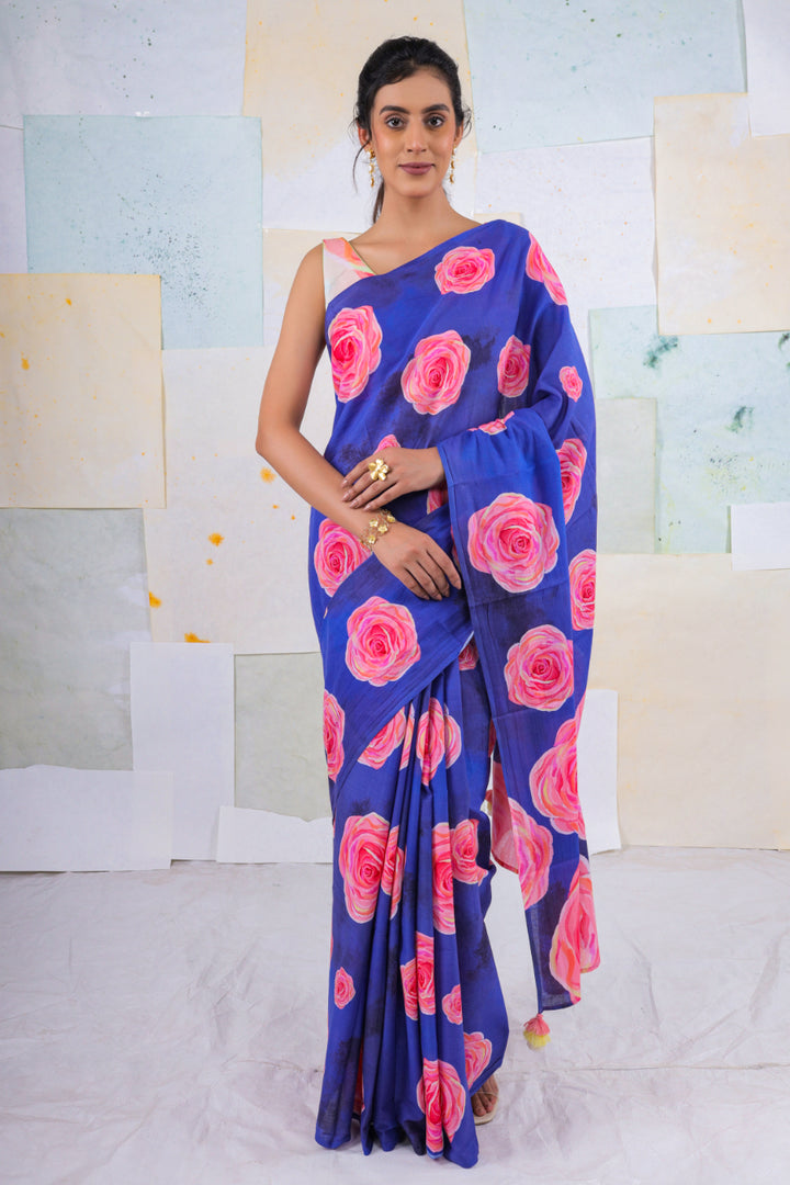 Ink bella rose saree