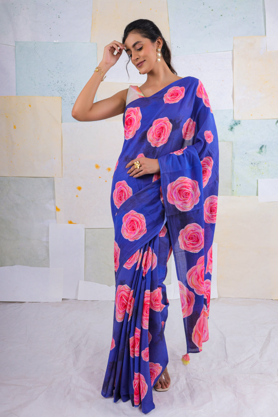 Ink bella rose saree