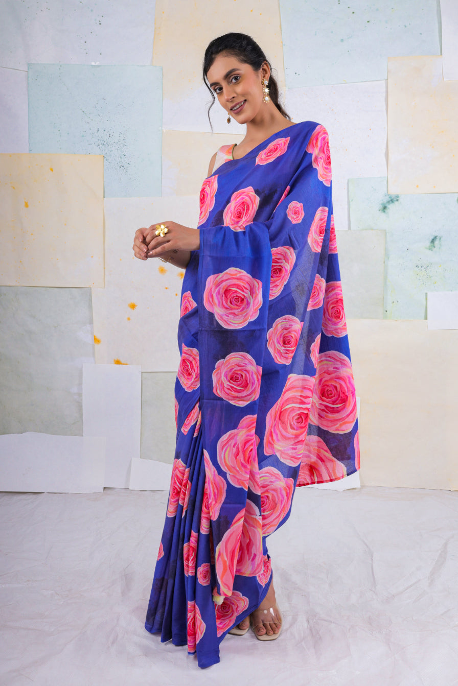 Ink bella rose saree