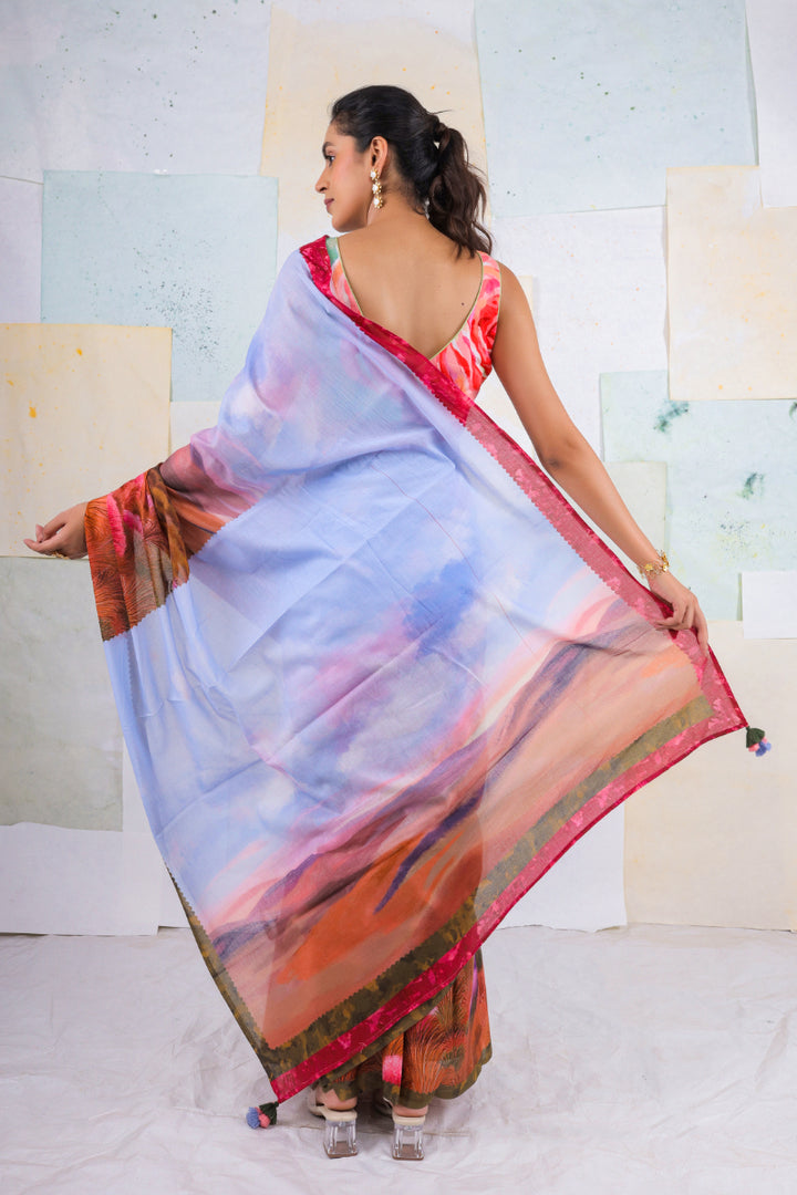 Kassia wild woodscape saree