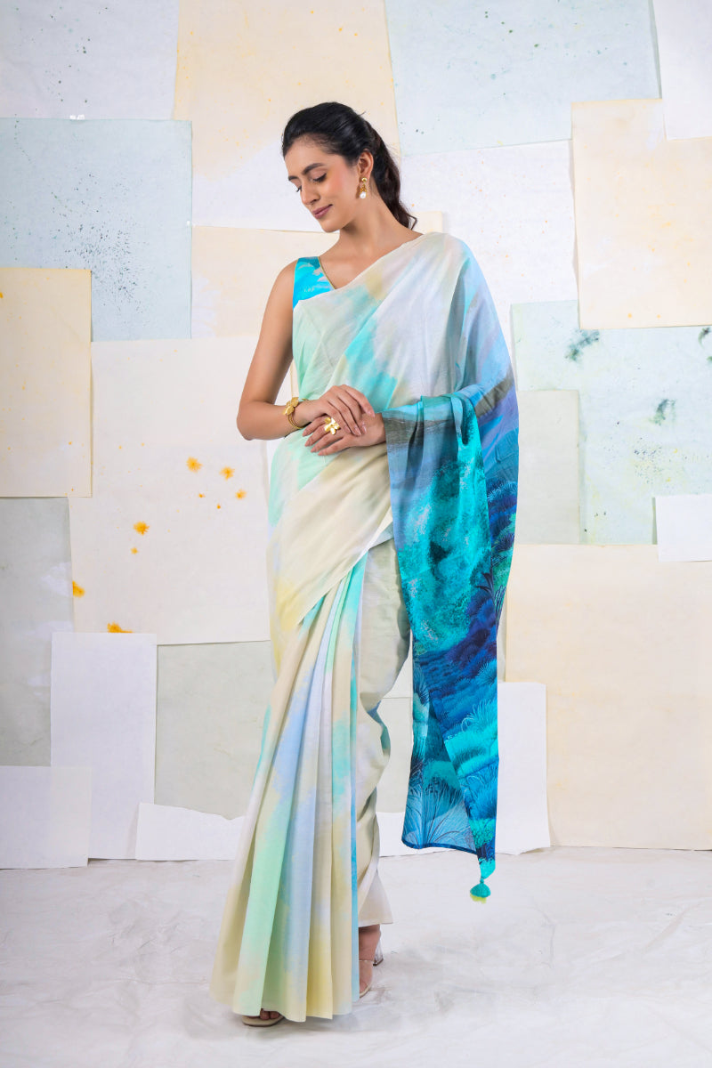 Tranquile scapic saree