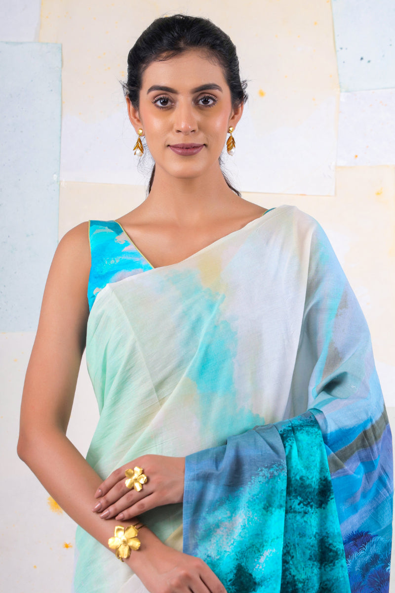 Tranquile scapic saree