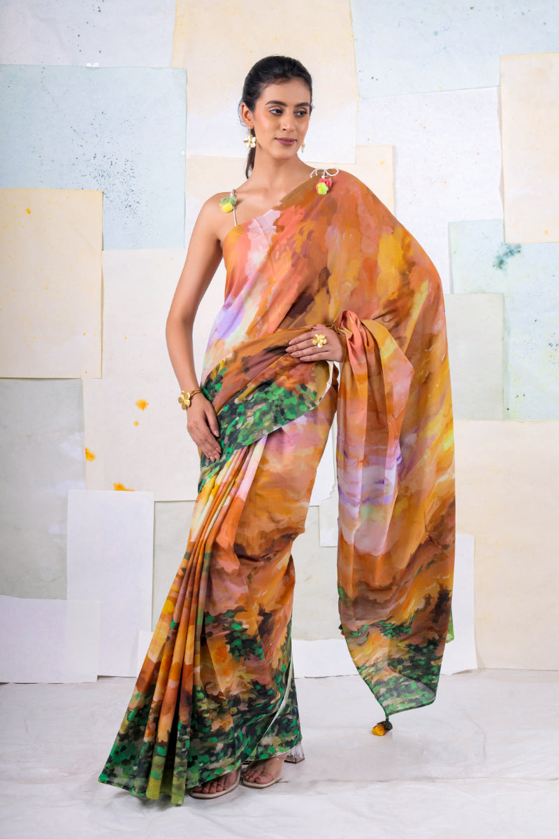 Lush Butterscaoe saree