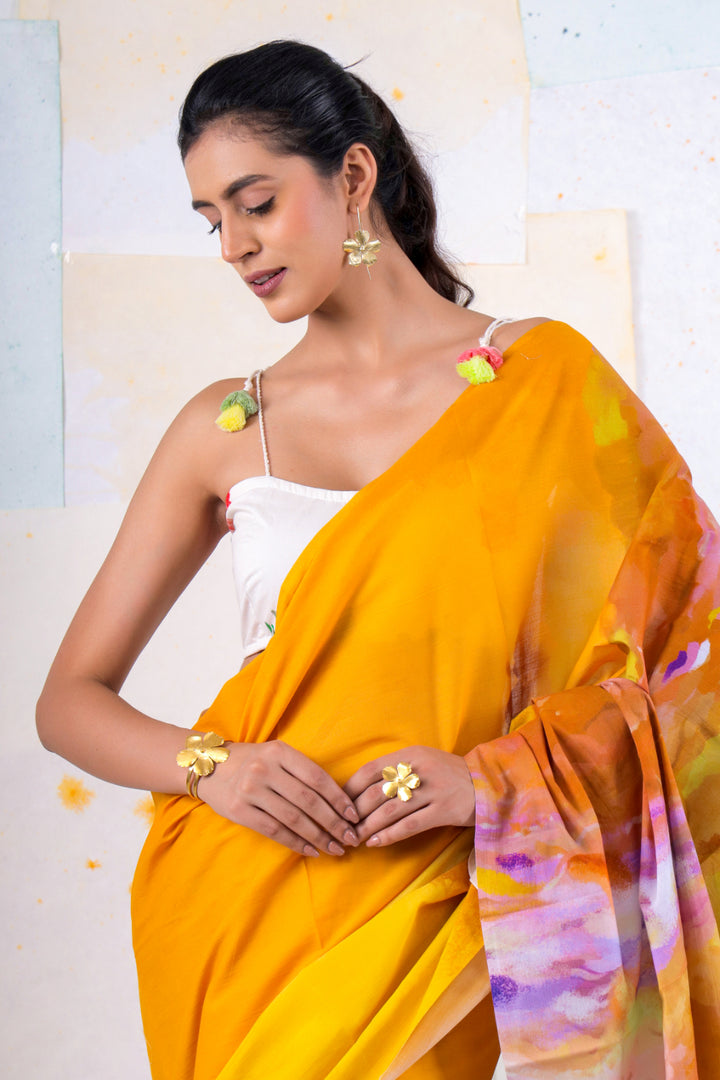 Alphansoe butterscape saree