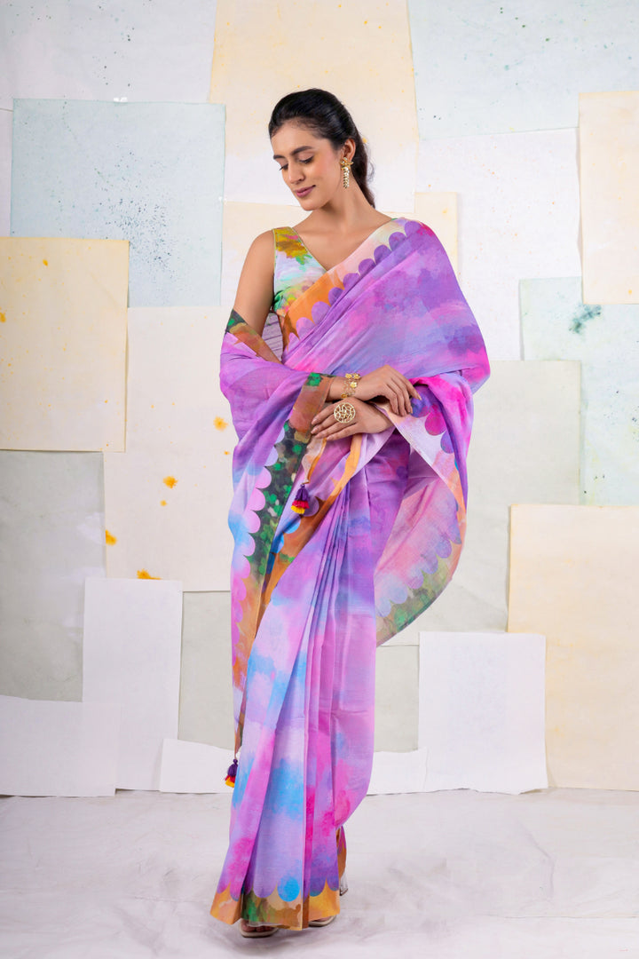 Candy fox glove saree