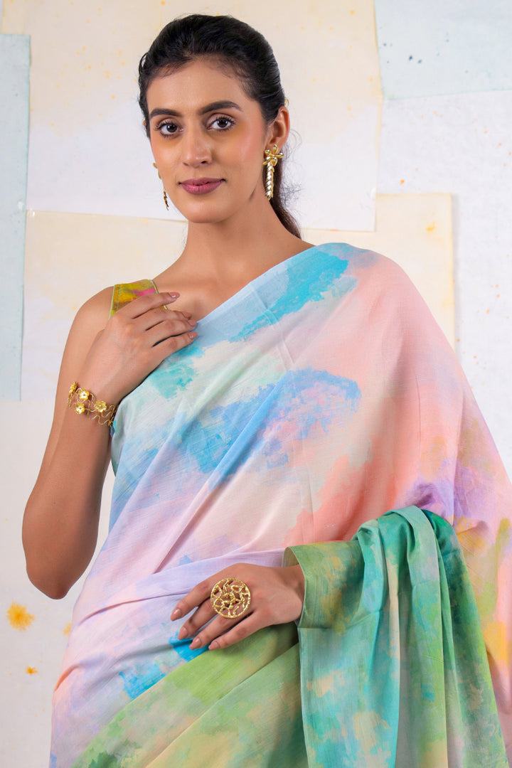 Fox glove saree