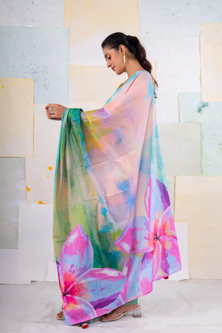 Fox glove saree