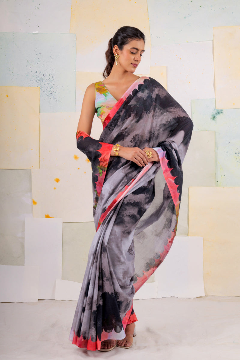 Dark evanthe saree