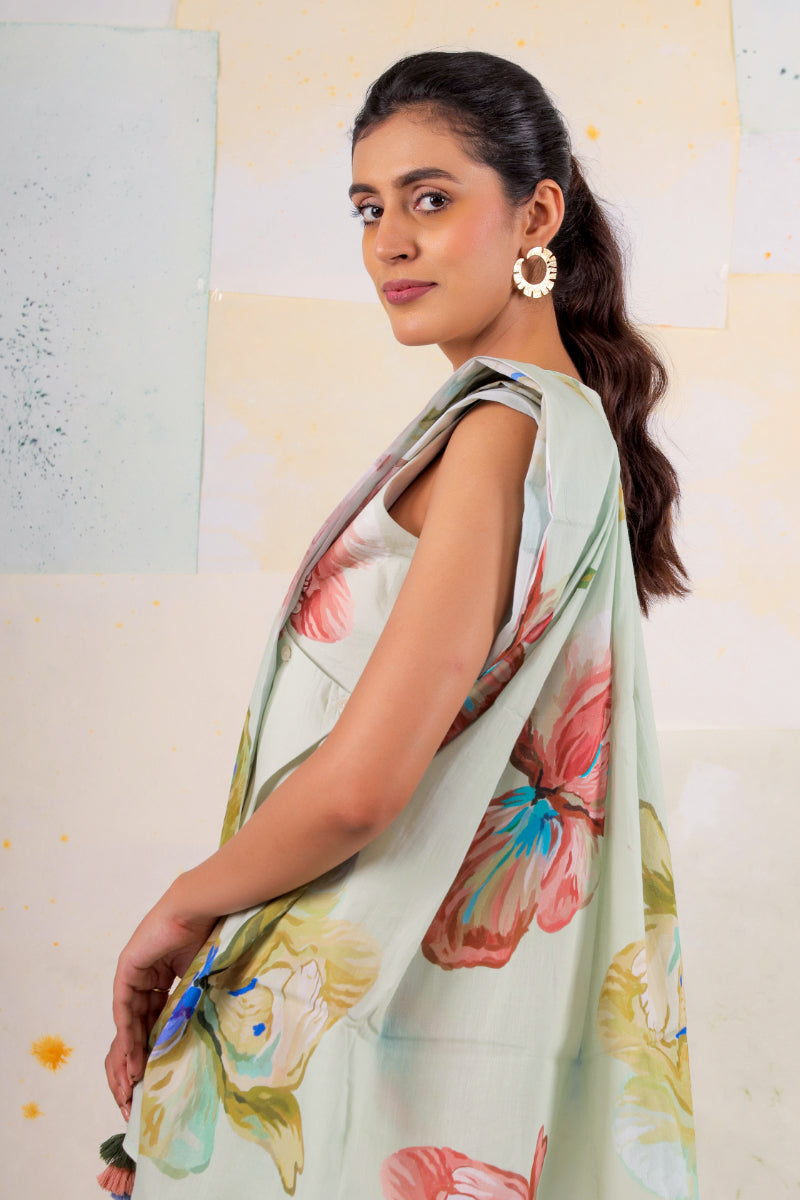 Mint Ram's rose saree