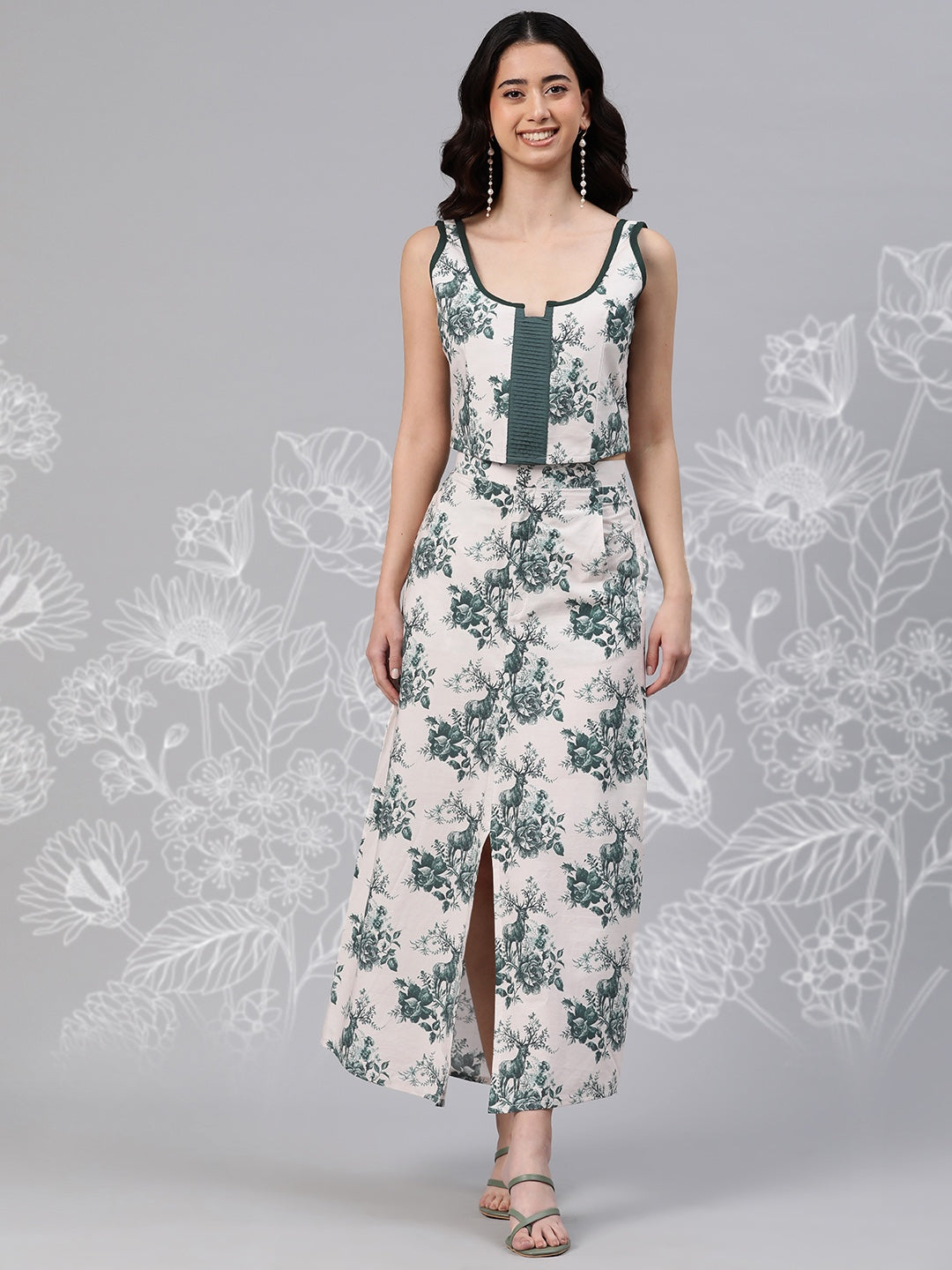 Toile printed corset style Coordset