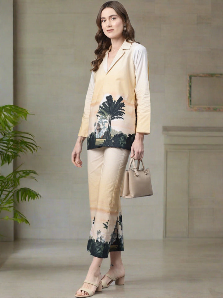 Handpainted Nazara Printed Tailored Blazer Coordset