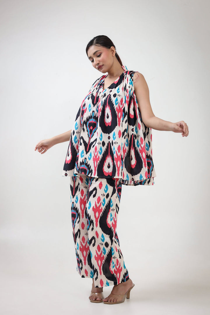 Ikat printed coordset