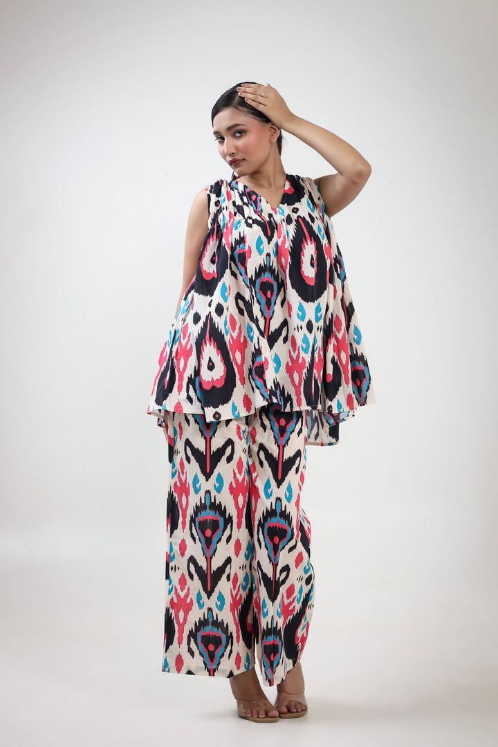 Ikat printed coordset
