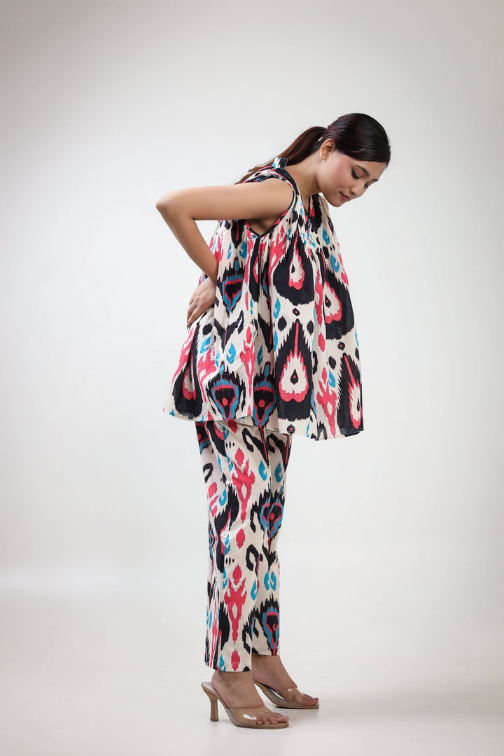 Ikat printed coordset