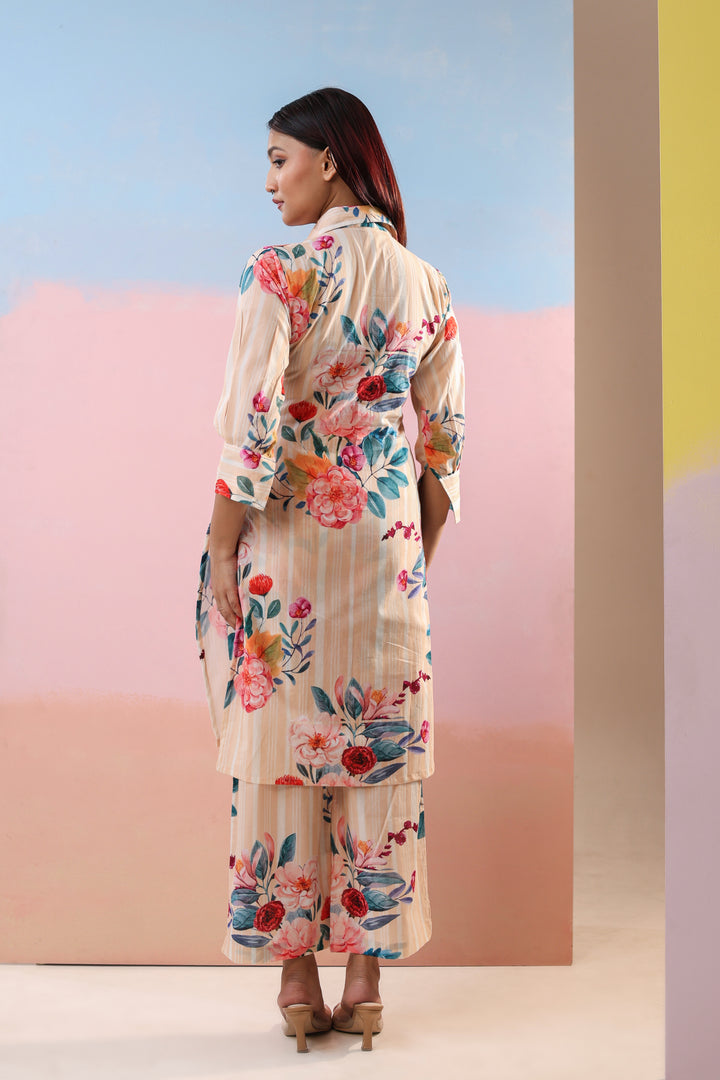 Love over floral printed coordset