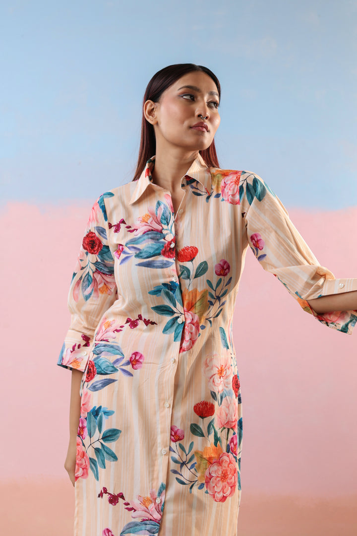 Love over floral printed coordset