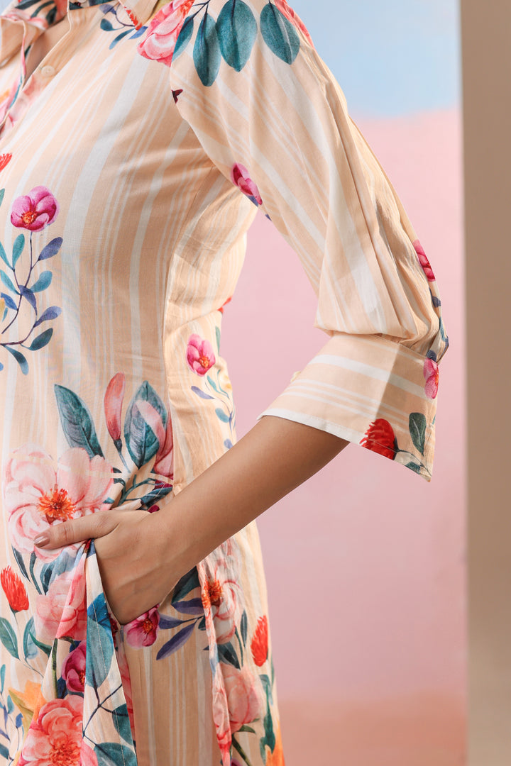 Love over floral printed coordset