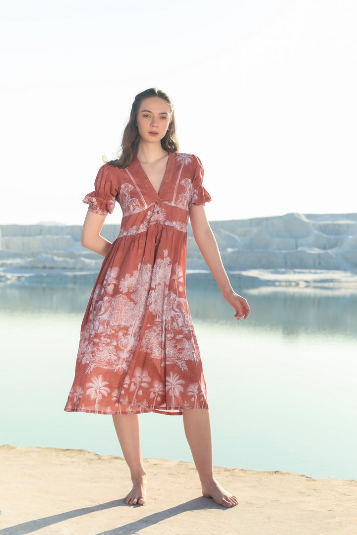 Delicate darling tier Midi dress