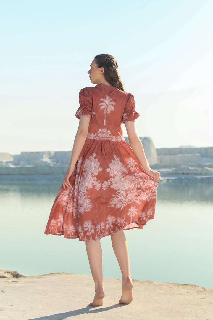 Delicate darling tier Midi dress