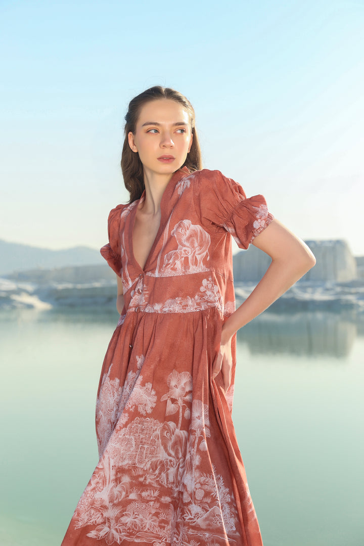 Delicate darling tier Midi dress