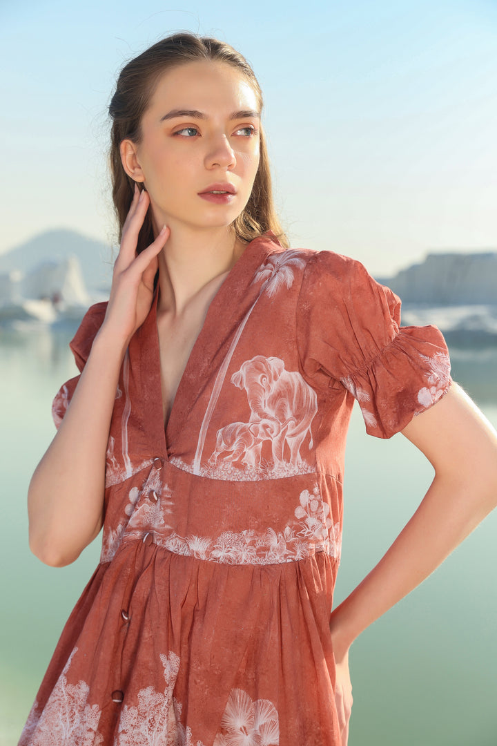 Delicate darling tier Midi dress