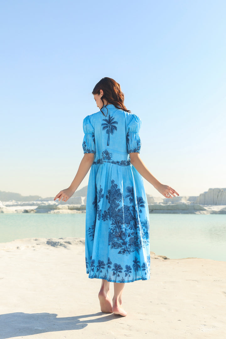 Sea way summery tier Midi dress