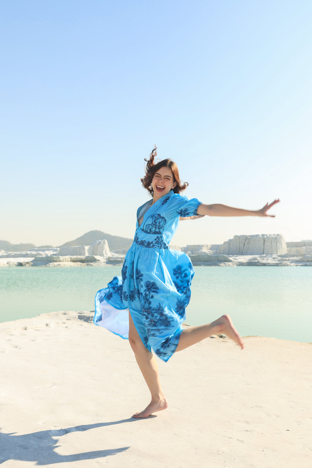 Sea way summery tier Midi dress