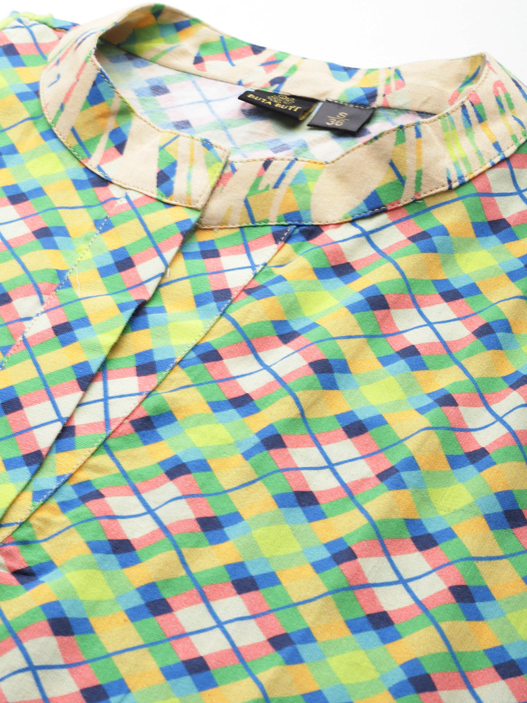 Green Color Floral Printed Pure Cotton  Kurta Set