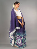 Buta Buti Purple Colour Tie and Dye Printed Pure Cotton Saree With Unstitched Blouse And LaceButa Buti Purple Colour Tie and Dye Printed Pure Cotton Saree With Unstitched Blouse And Lace
