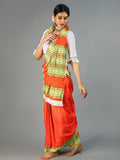 Buta Buti Red Colour Bandhani Printed Pure Cotton Saree With Unstitched Blouse And Lace