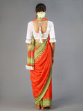 Buta Buti Red Colour Bandhani Printed Pure Cotton Saree With Unstitched Blouse And Lace