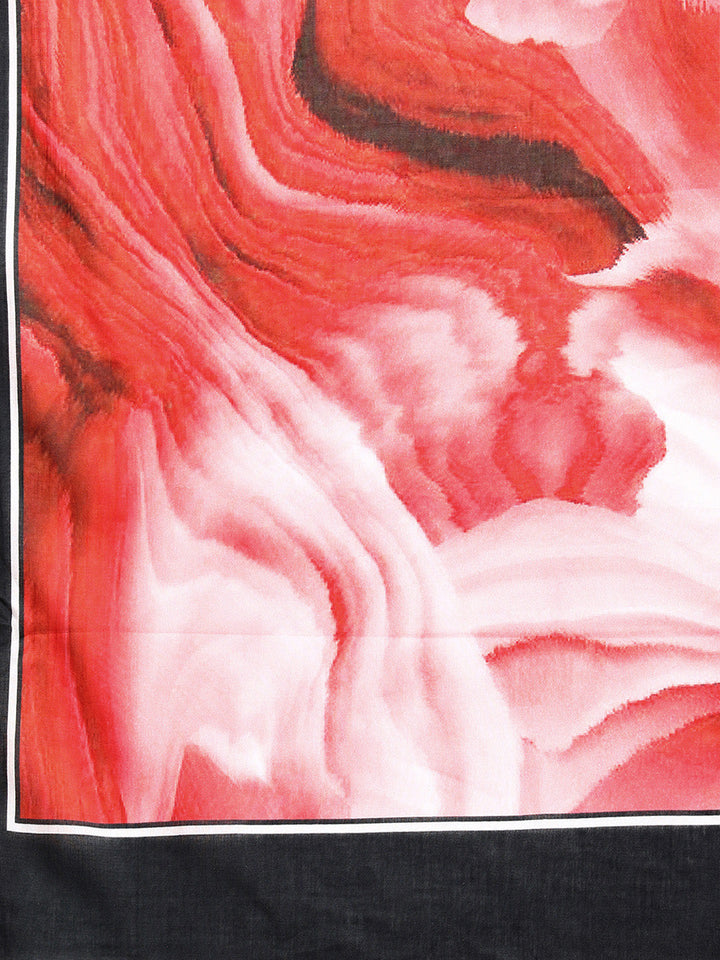 Buta Buti Maroon Colour Abstract  Printed Pure Cotton Saree With Unstitched Blouse