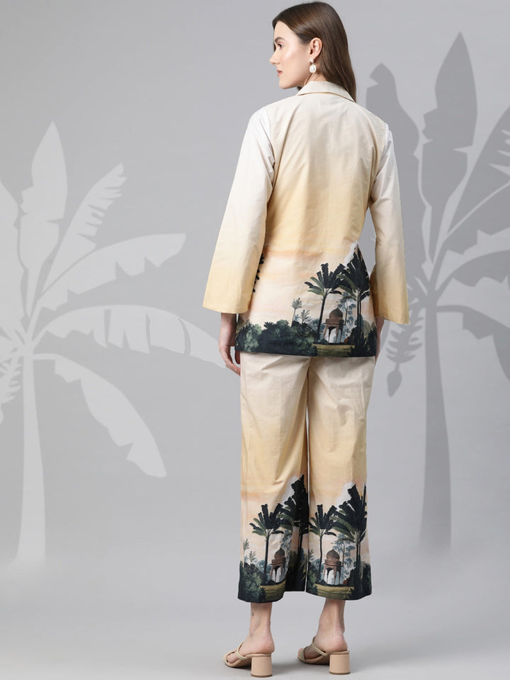 Handpainted Nazara Printed Tailored Blazer Coordset