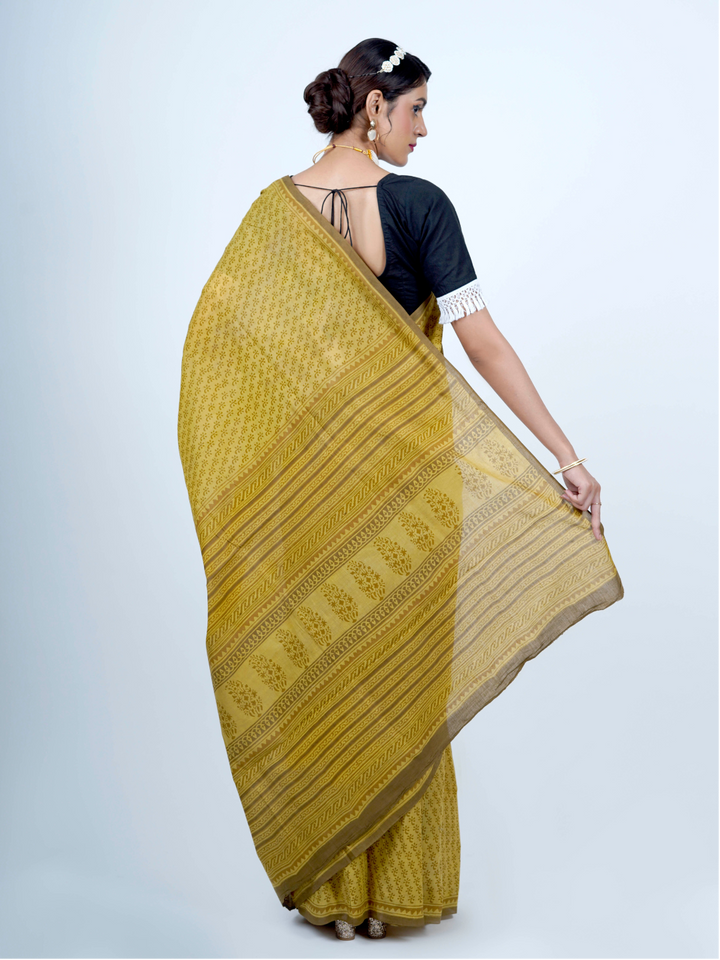 Buta Buti Ethnic Printed Hand Block Printed Saree