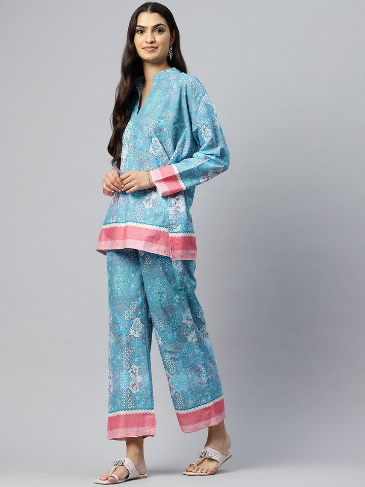 Jalajh Ajarak Kurta Set