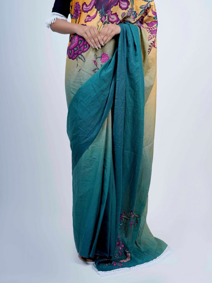 Chintz Floral Tassel Saree