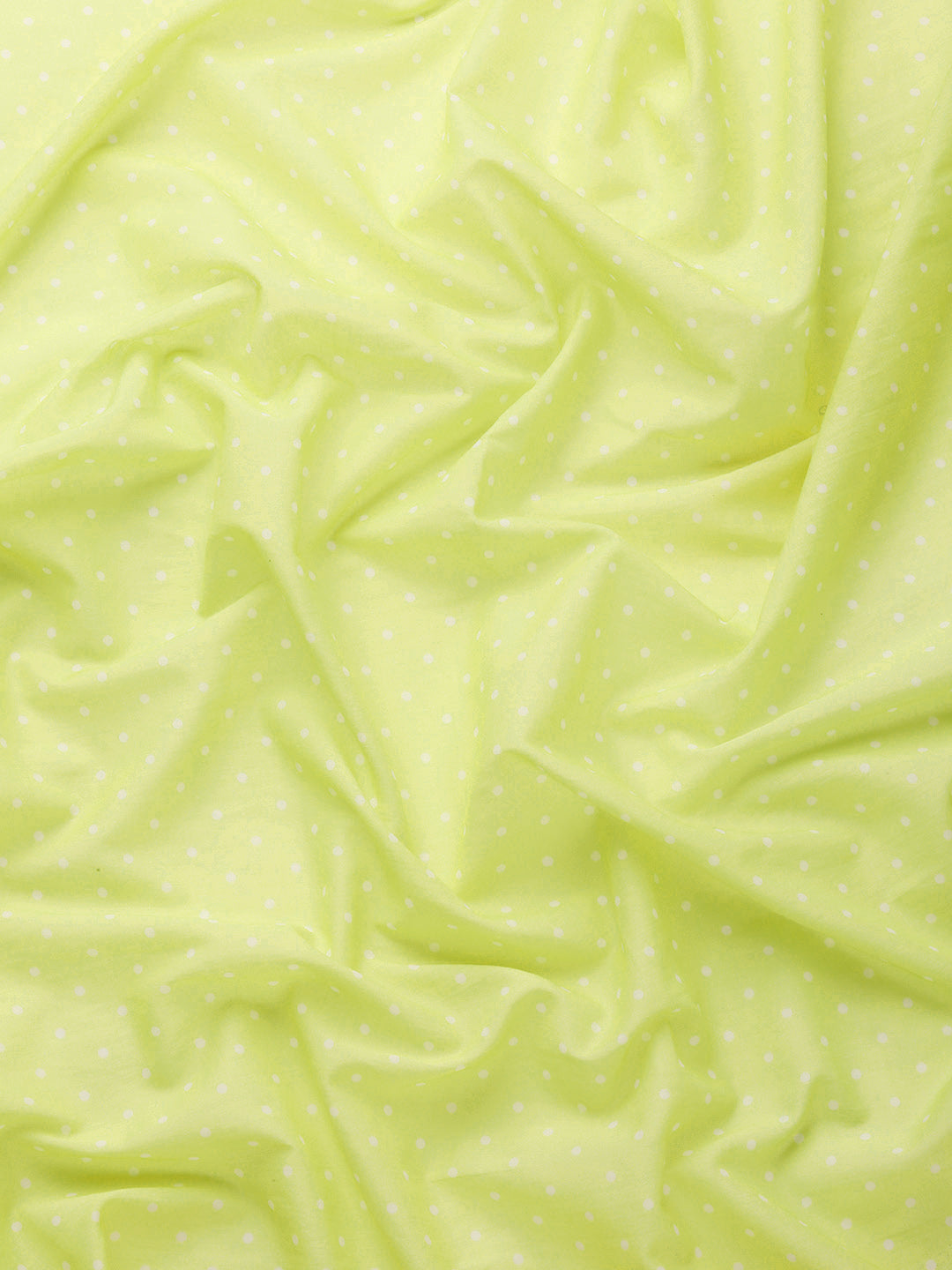 Buta Buti Neon Colour Polka Dots  Printed Pure Cotton Saree With Unstitched Blouse