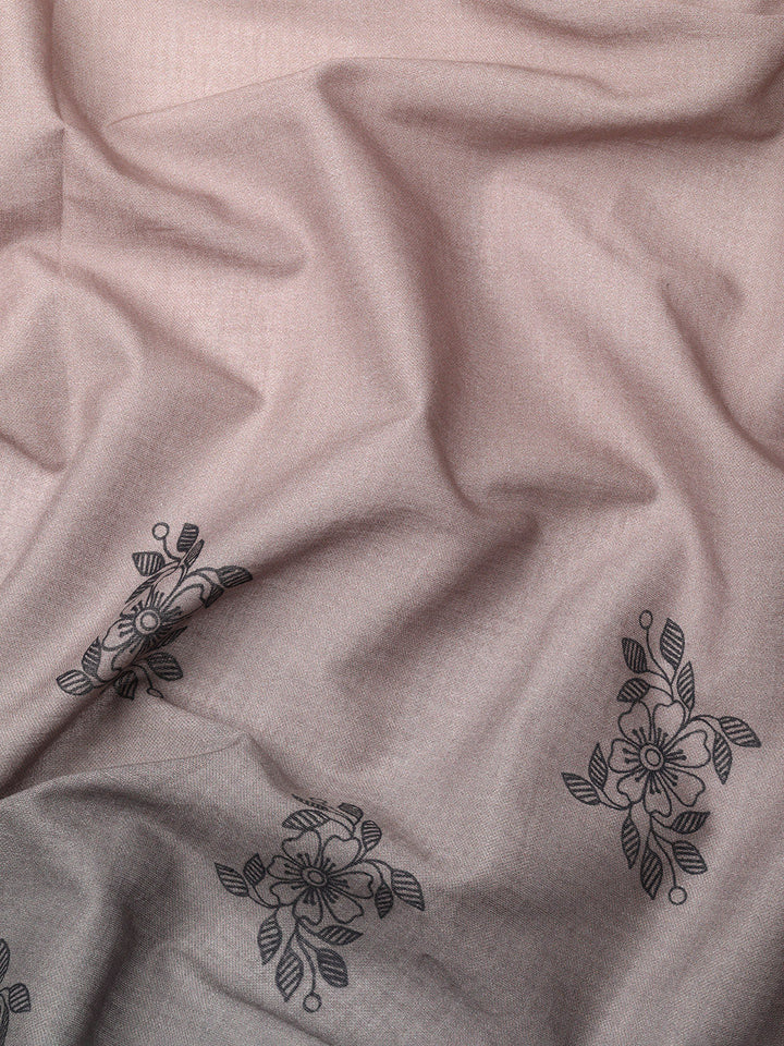 Buta Buti Multi Colour Floral Printed Pure Cotton Saree With Unstitched Blouse And Lace