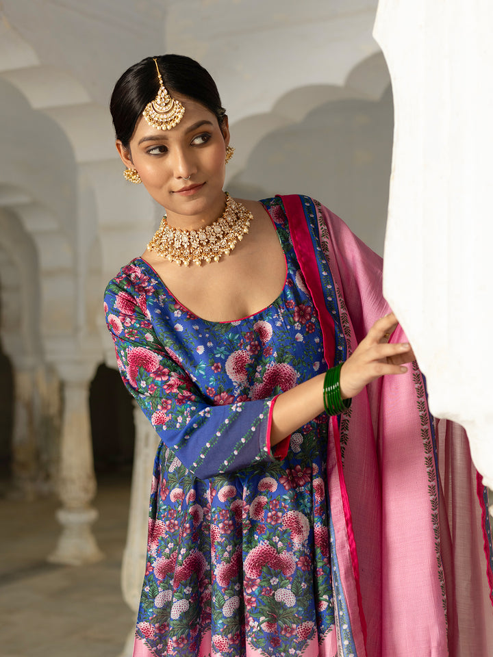 Gulabi Rani Anarkali set