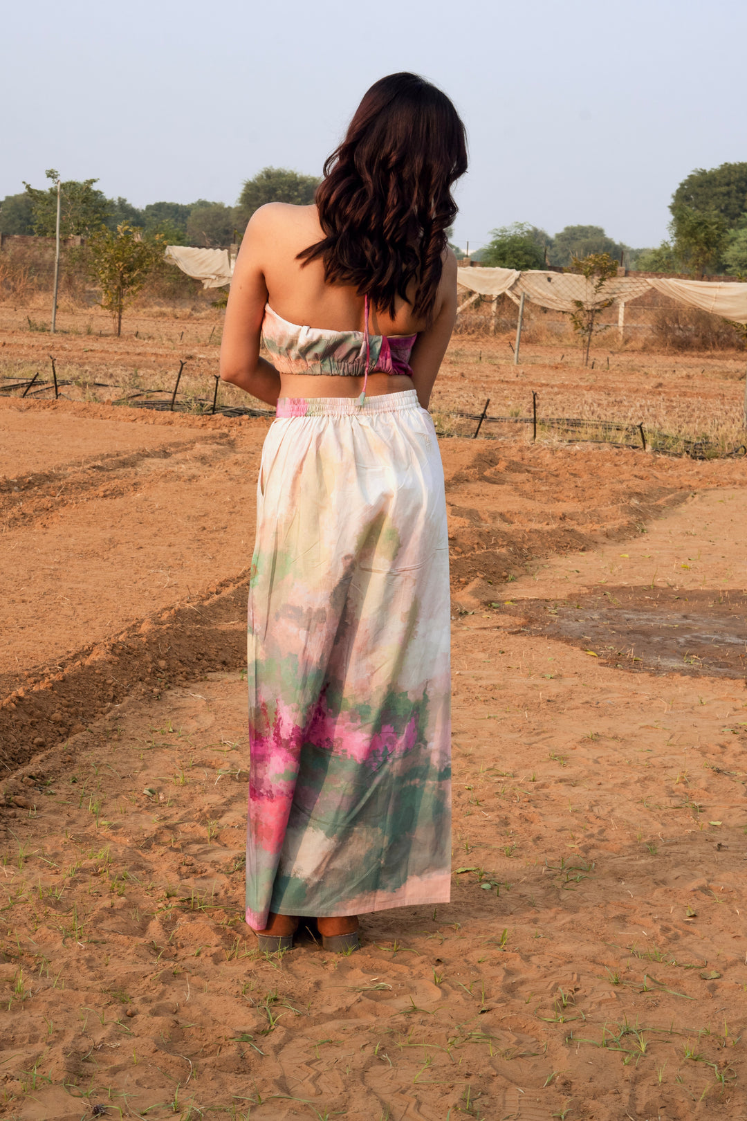 Kassia Peach Print Co-ord Set