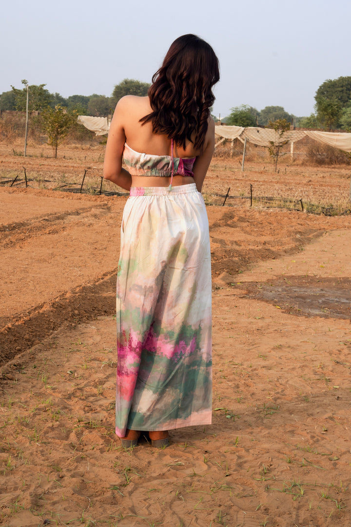 Kassia Peach Print Co-ord Set