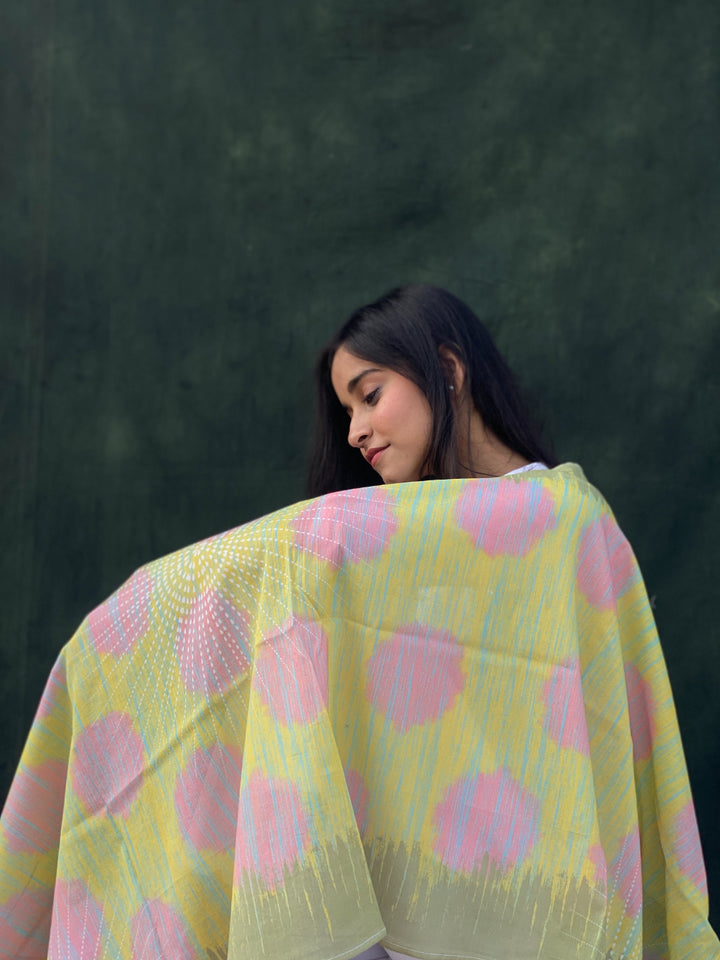 Buta Buti Abstract Art Printed Cotton Stole