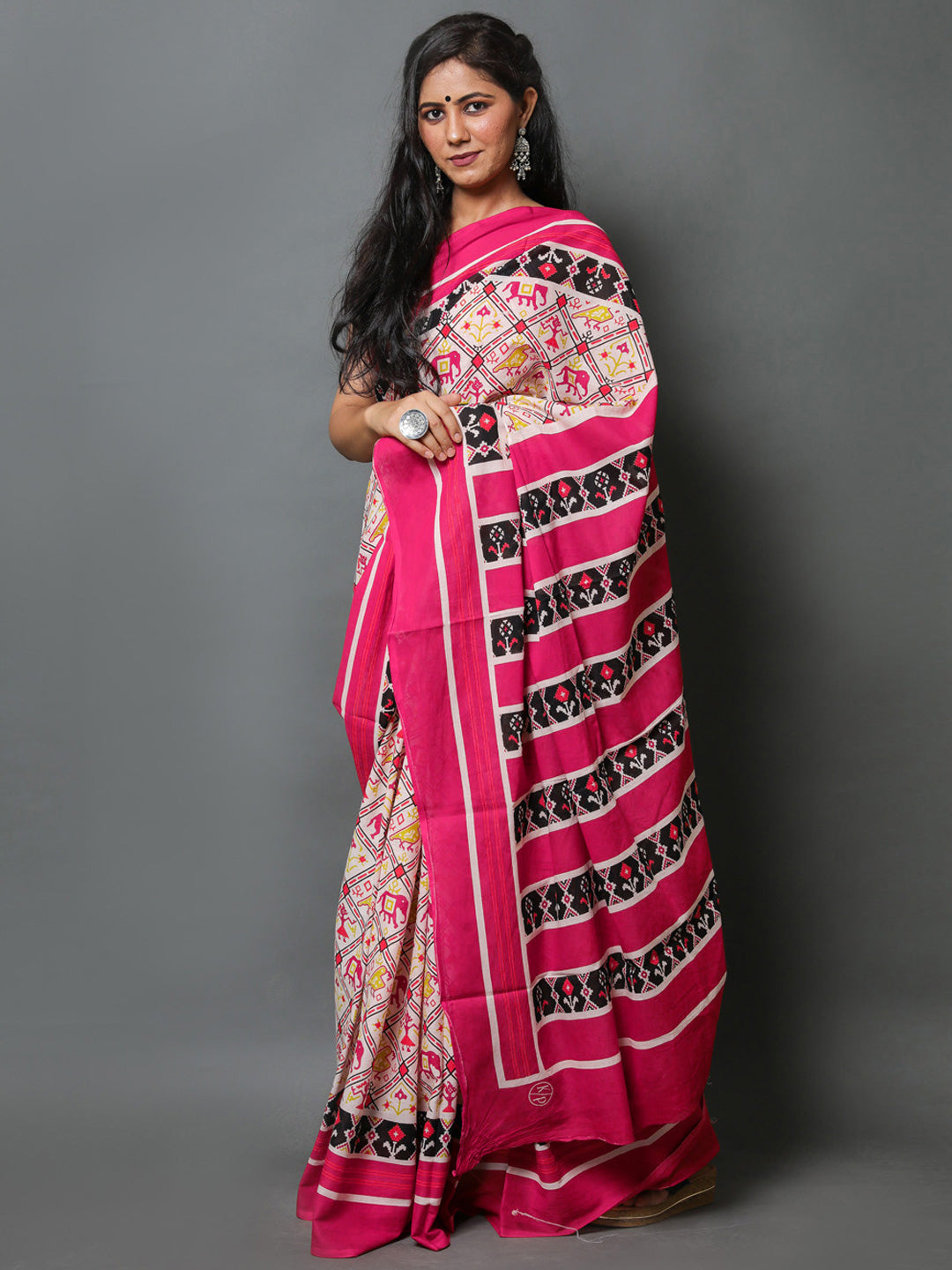 Buta Buti Multi Color Abstract Printed Pure Cotton Saree